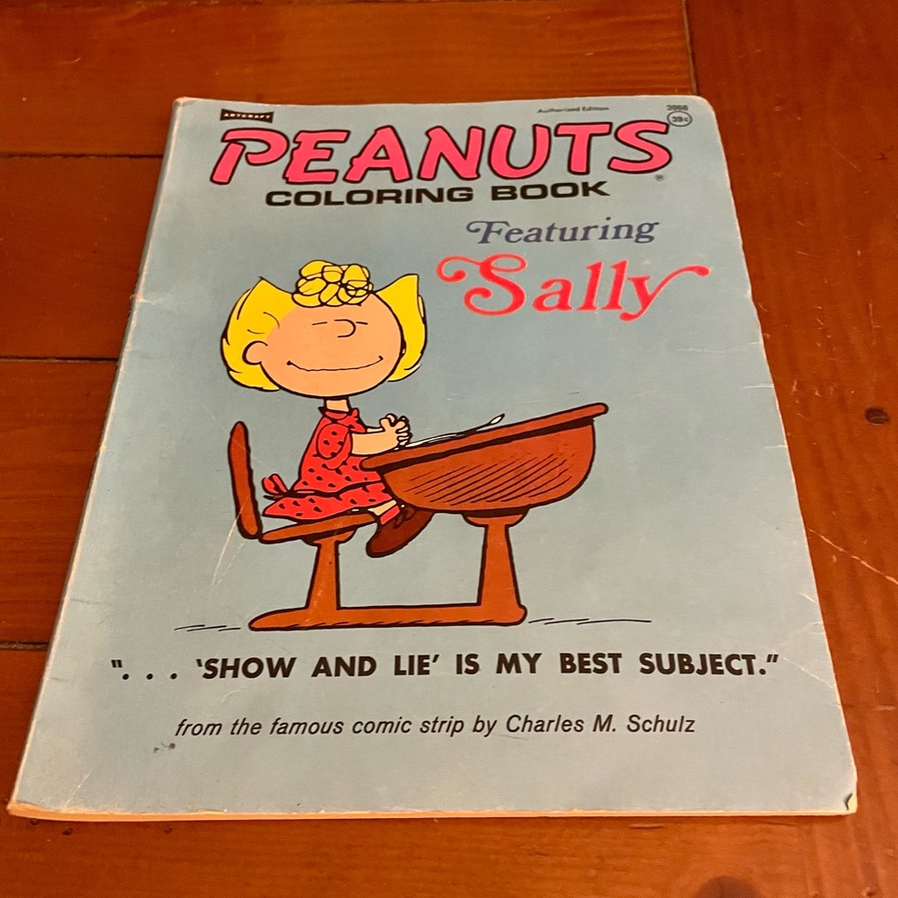 Peanuts Coloring Book Featuring Sally - Vintage